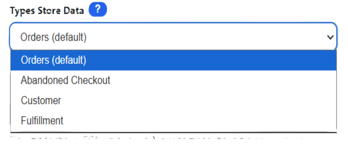 Types of store data instructions