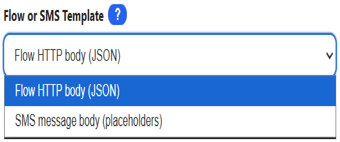 Flow or SMS template mode instructions
